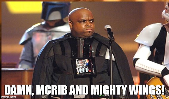 DAMN, MCRIB AND MIGHTY WINGS! | made w/ Imgflip meme maker