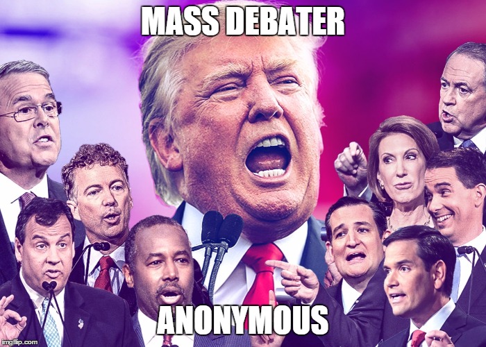GOP Clowns | MASS DEBATER ANONYMOUS | image tagged in gop clowns | made w/ Imgflip meme maker