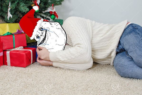 High Quality Forever Alone Xmas Blank Meme Template