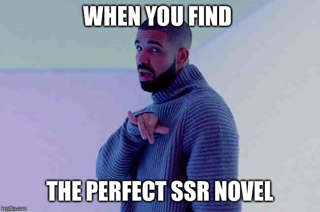 WHEN YOU FIND THE PERFECT SSR NOVEL | made w/ Imgflip meme maker