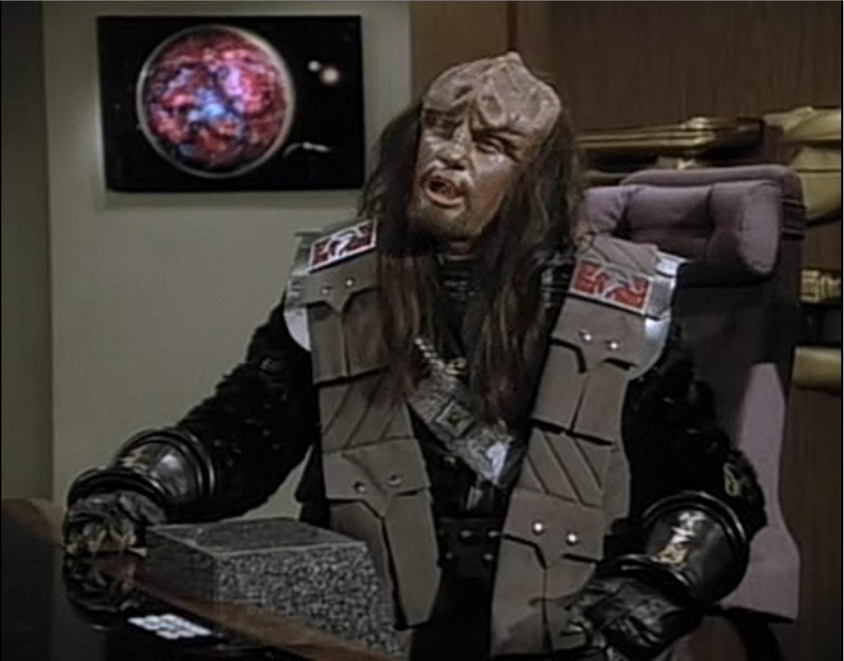 Star Trek Funny Klingon Duras Face 01 Blank Meme Template