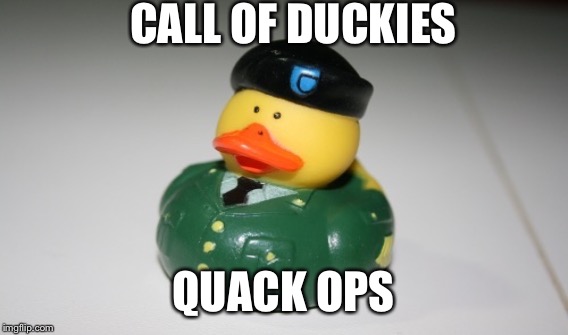 Or Ducks of Duty | CALL OF DUCKIES QUACK OPS | image tagged in ducks,call of duty | made w/ Imgflip meme maker