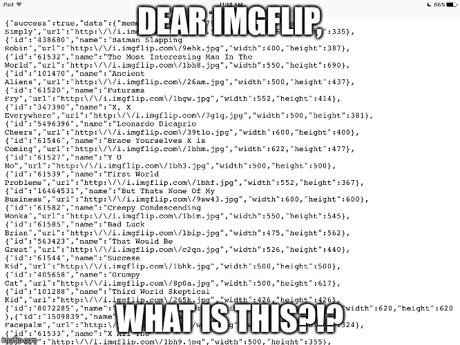 And what is api.imgflip.com? | DEAR IMGFLIP, WHAT IS THIS?!? | image tagged in api,mods,imgflip | made w/ Imgflip meme maker