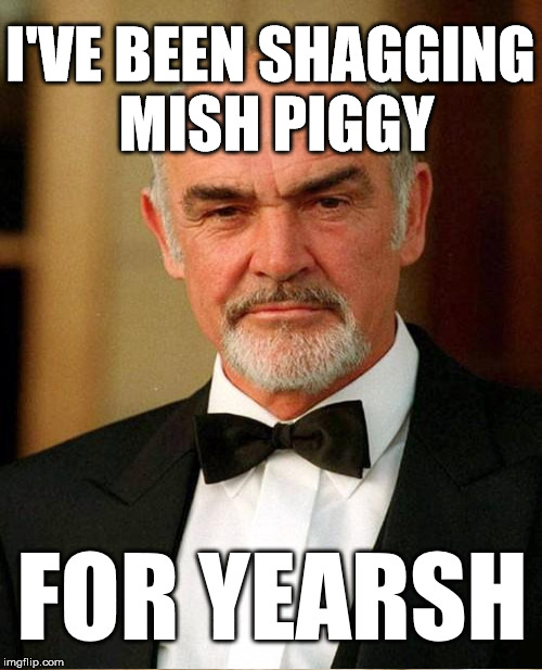 I'VE BEEN SHAGGING MISH PIGGY FOR YEARSH | made w/ Imgflip meme maker