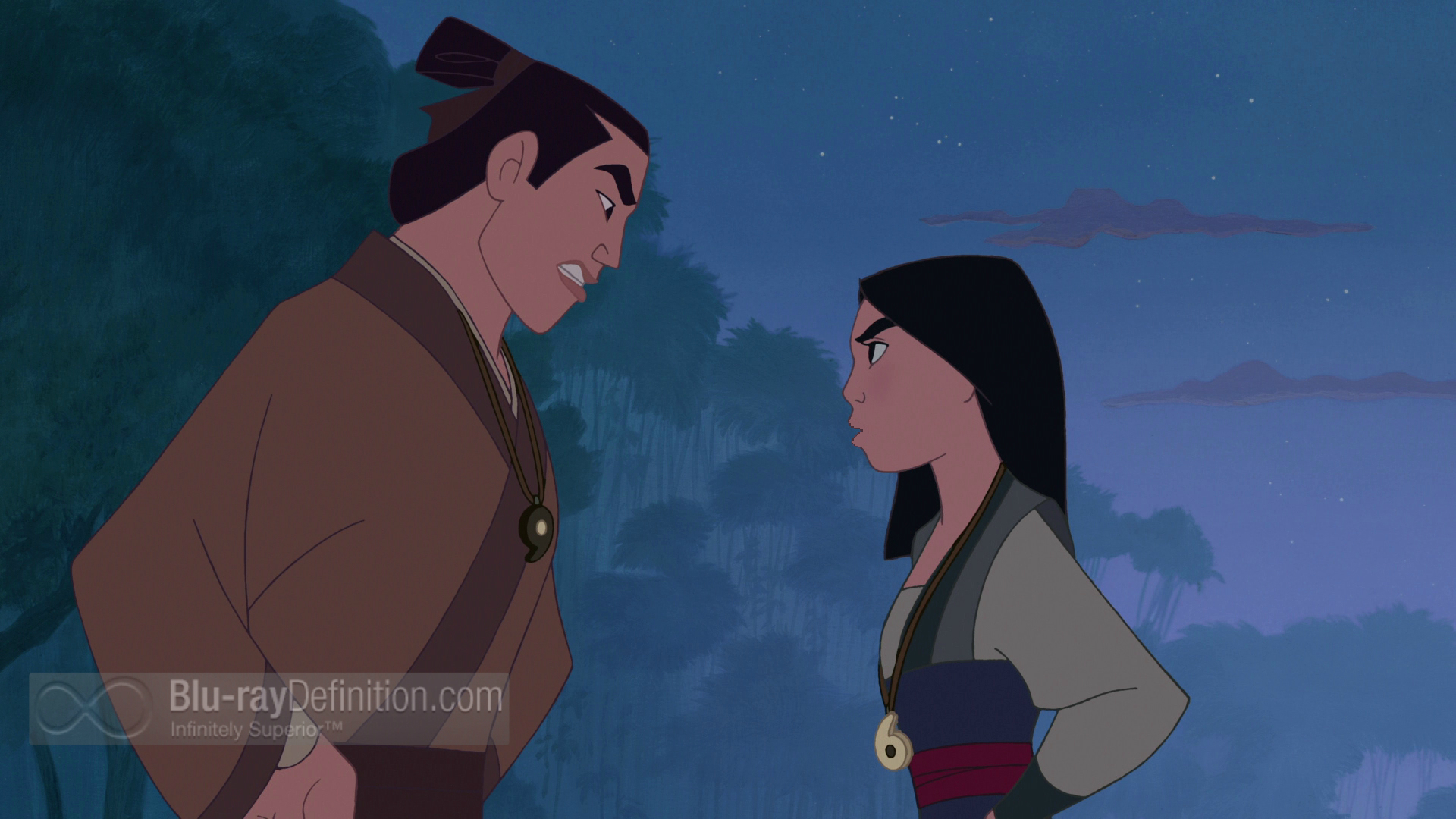 Mulan & Shang Arguing Blank Meme Template