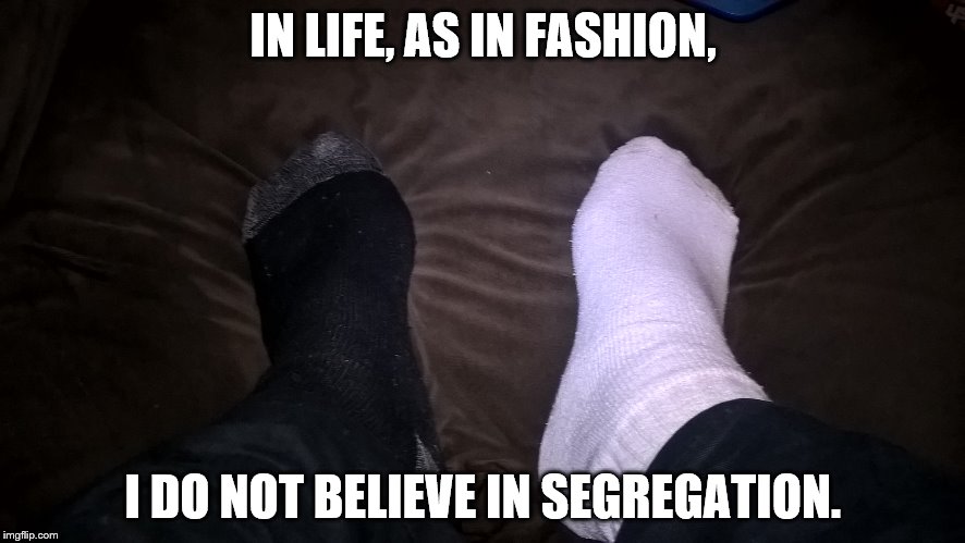 Life Statements | IN LIFE, AS IN FASHION, I DO NOT BELIEVE IN SEGREGATION. | image tagged in life,love,meaning | made w/ Imgflip meme maker