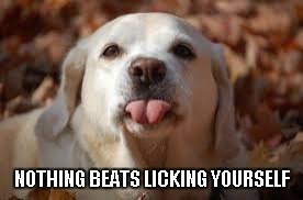 NOTHING BEATS LICKING YOURSELF | made w/ Imgflip meme maker