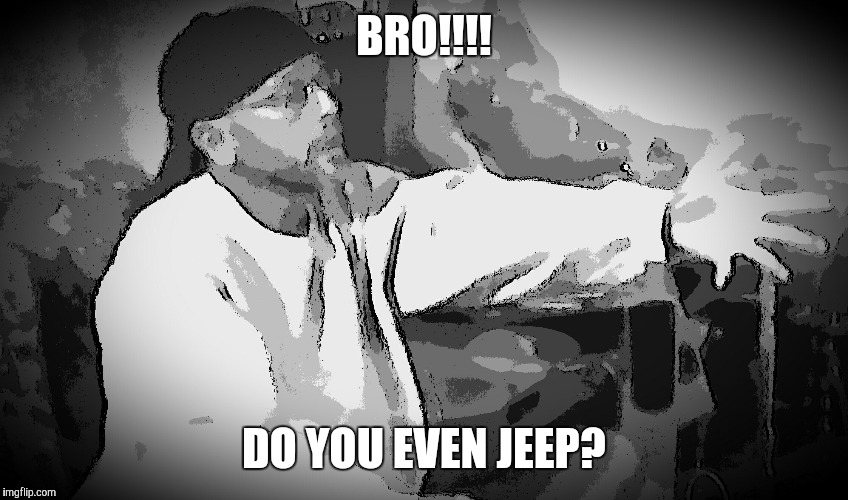 What in the..... | BRO!!!! DO YOU EVEN JEEP? | image tagged in jeep,car memes,funny memes | made w/ Imgflip meme maker