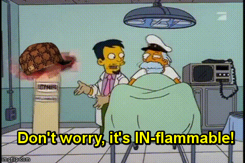 I just like Simpsons' memes | image tagged in the simpsons,flammable,memes,swag hat | made w/ Imgflip meme maker