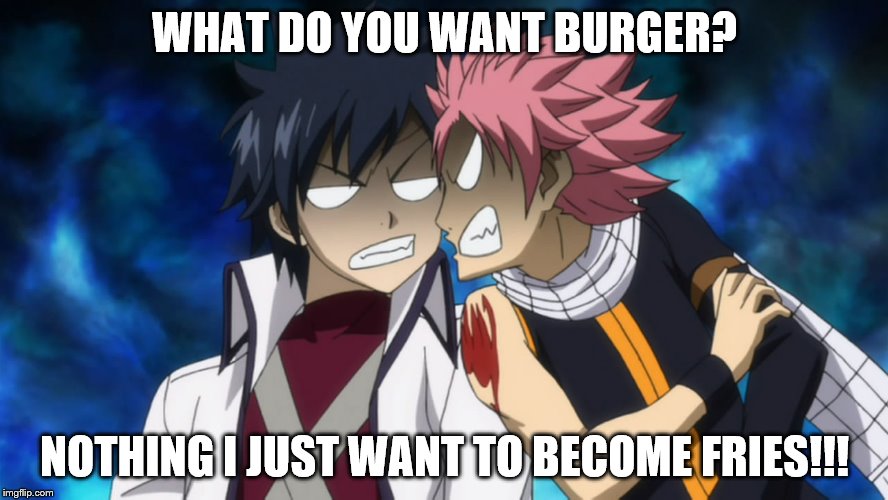 WHAT DO YOU WANT BURGER? NOTHING I JUST WANT TO BECOME FRIES!!! | image tagged in fairytale | made w/ Imgflip meme maker
