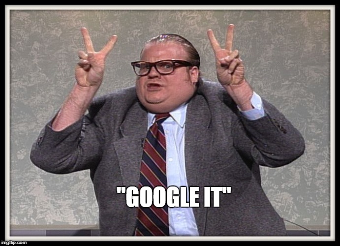 Today's answer for everything | "GOOGLE IT" | image tagged in politically correct,chris farley,google,memes | made w/ Imgflip meme maker