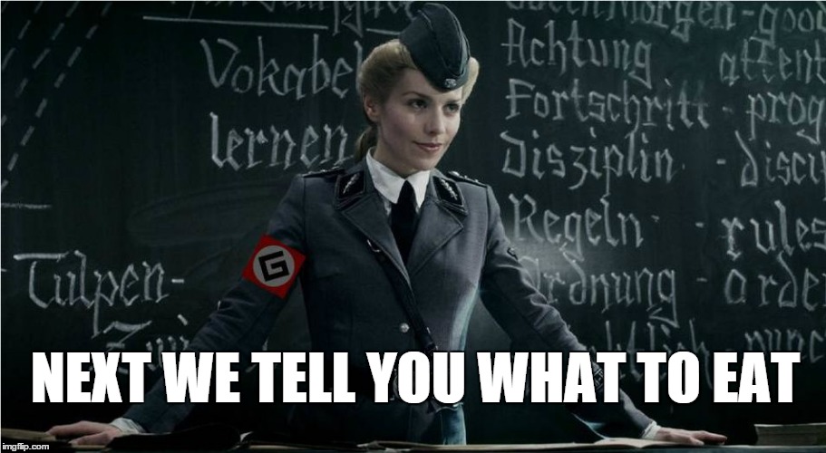 Grammar Nazi | NEXT WE TELL YOU WHAT TO EAT | image tagged in grammar nazi | made w/ Imgflip meme maker