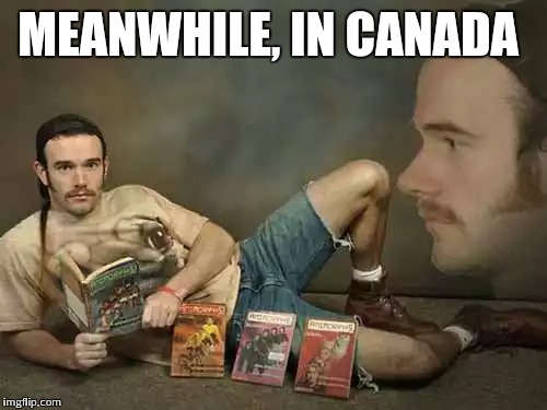 Just kidding, Canadians  | MEANWHILE, IN CANADA | image tagged in memes,funny,canada | made w/ Imgflip meme maker
