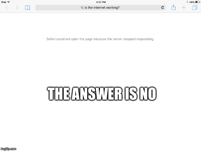 Interenet these days | THE ANSWER IS NO | image tagged in internet | made w/ Imgflip meme maker