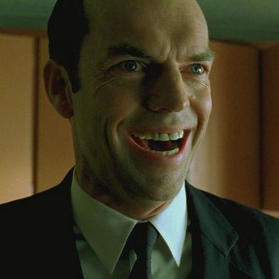High Quality Agent Smith Smile Blank Meme Template