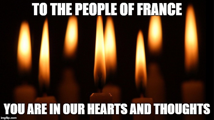 TO THE PEOPLE OF FRANCE YOU ARE IN OUR HEARTS AND THOUGHTS | image tagged in france,prayers | made w/ Imgflip meme maker