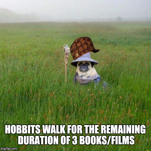 HOBBITS WALK FOR THE REMAINING DURATION OF 3 BOOKS/FILMS | made w/ Imgflip meme maker