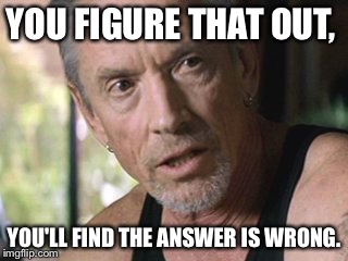 Roger - You figure that out | YOU FIGURE THAT OUT, YOU'LL FIND THE ANSWER IS WRONG. | image tagged in training day,roger,2001,funny meme,memes,funny | made w/ Imgflip meme maker