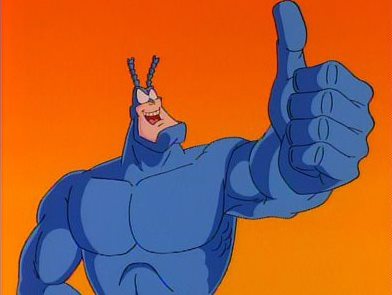 High Quality The Tick thumbs up Blank Meme Template