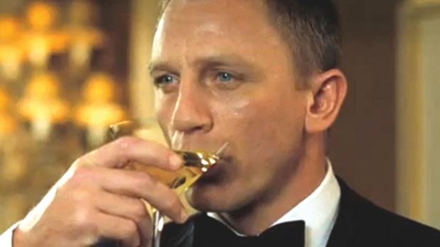 Daniel Craig sipping Blank Meme Template