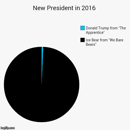 image tagged in funny,pie charts,ice bear,president 2016,donald trump | made w/ Imgflip chart maker