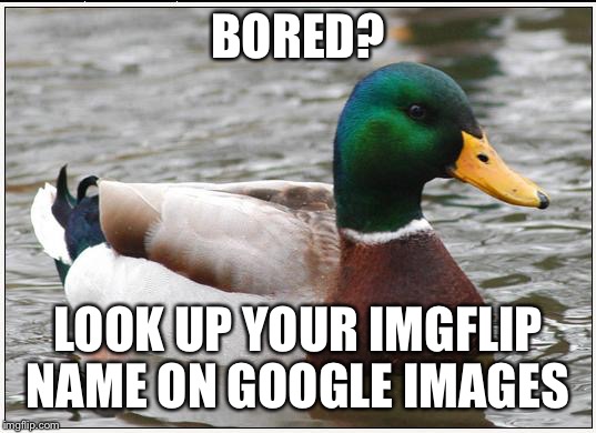 The memories... | BORED? LOOK UP YOUR IMGFLIP NAME ON GOOGLE IMAGES | image tagged in memes,actual advice mallard,imgflip | made w/ Imgflip meme maker