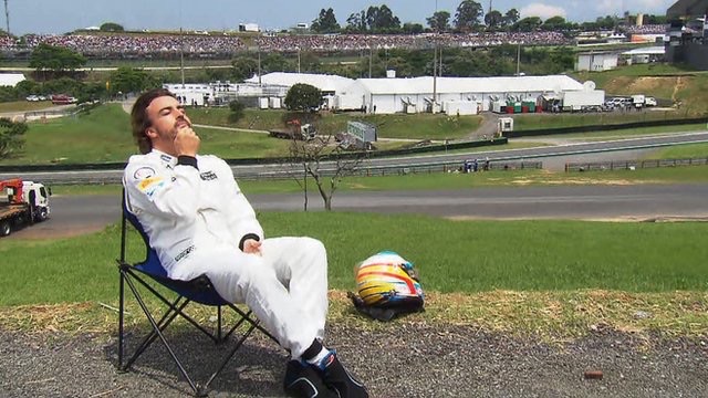 Alonso Sunbathing Blank Meme Template