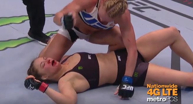 High Quality Ronda Rousey Holly Holm Blank Meme Template
