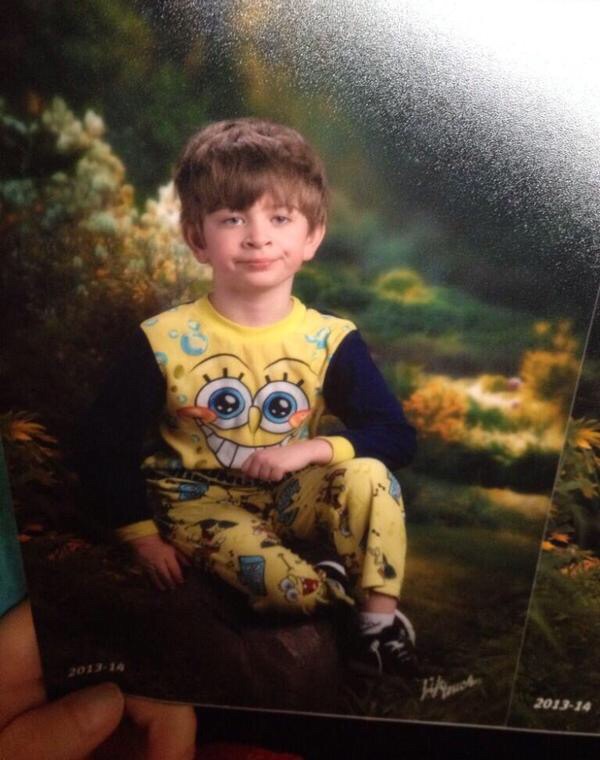 Pajama Kid Picture Day Blank Meme Template