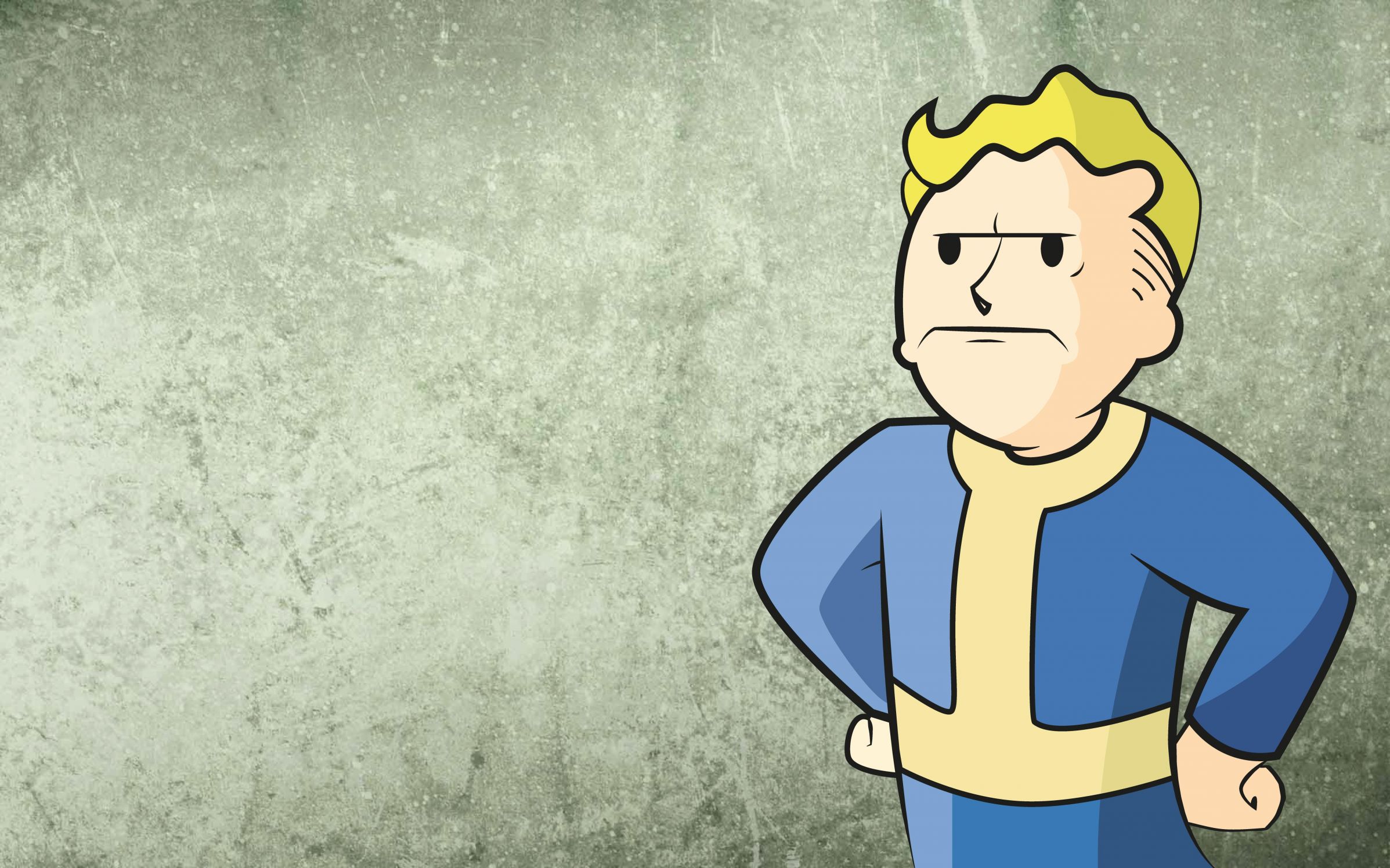 High Quality Dissapointed Vault Boy  Blank Meme Template