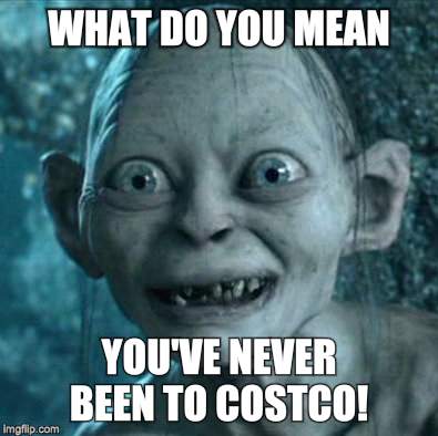 Gollum | WHAT DO YOU MEAN YOU'VE NEVER BEEN TO COSTCO! | image tagged in memes,gollum | made w/ Imgflip meme maker