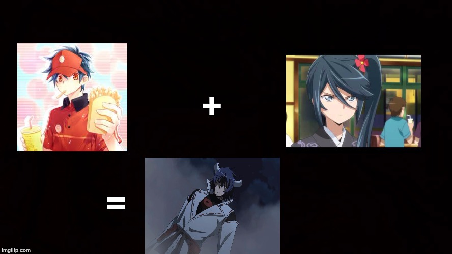 The ship is real | + = | image tagged in ship,crossover,anime,devil is a part-timer,akame ga kill | made w/ Imgflip meme maker