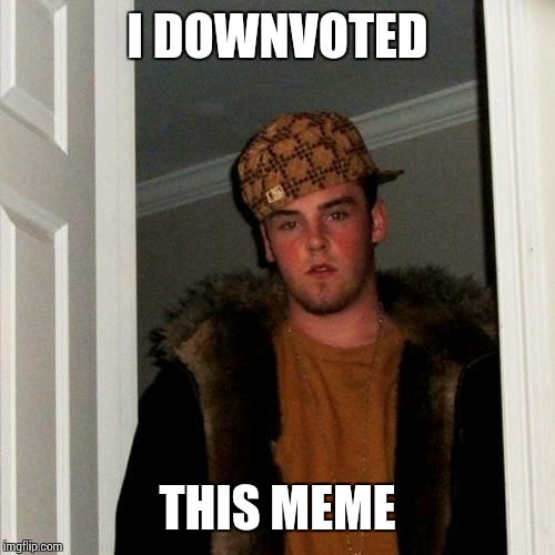 Scumbag Steve Meme | I DOWNVOTED THIS MEME | image tagged in memes,scumbag steve | made w/ Imgflip meme maker