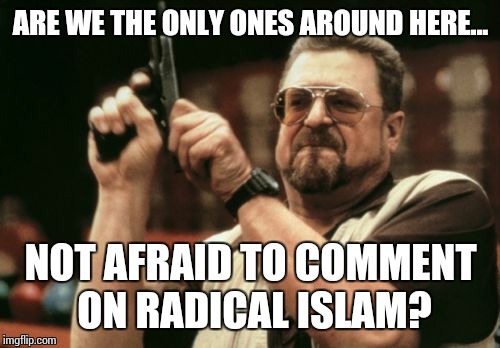 Am I The Only One Around Here Meme | ARE WE THE ONLY ONES AROUND HERE... NOT AFRAID TO COMMENT ON RADICAL ISLAM? | image tagged in memes,am i the only one around here | made w/ Imgflip meme maker