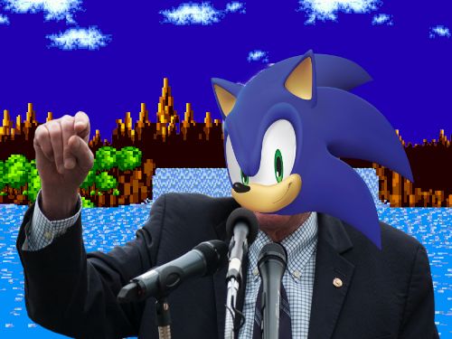 High Quality Sonic Sanders Blank Meme Template