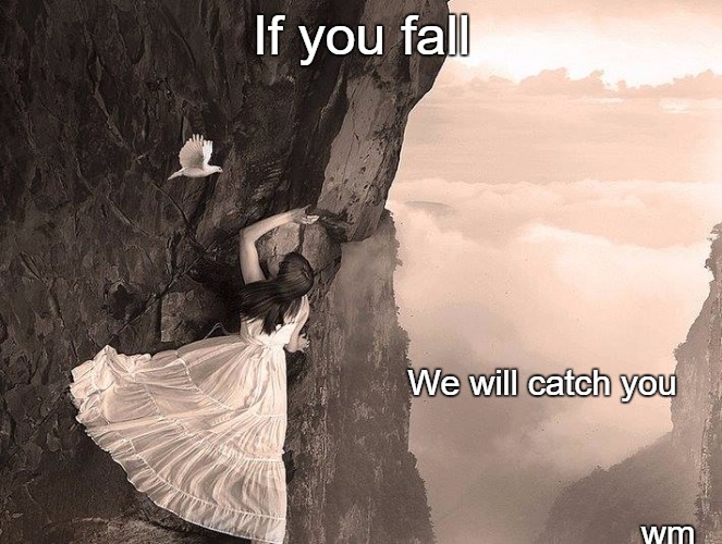 spirit  | If you fall We will catch you                              
                                                              wm | image tagged in spirit  | made w/ Imgflip meme maker