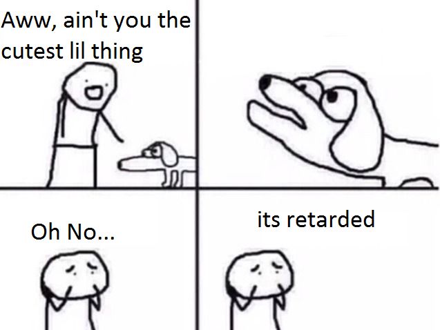 Retarded Dog Blank Meme Template