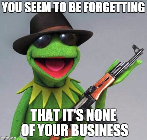 YOU SEEM TO BE FORGETTING THAT IT'S NONE OF YOUR BUSINESS | made w/ Imgflip meme maker