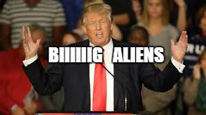 trump aliens | BIIIIIIG   ALIENS | image tagged in trump aliens | made w/ Imgflip meme maker