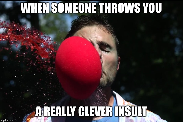 WHEN SOMEONE THROWS YOU A REALLY CLEVER INSULT | made w/ Imgflip meme maker