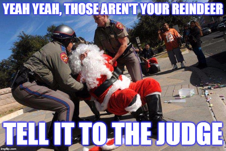 YEAH YEAH, THOSE AREN'T YOUR REINDEER TELL IT TO THE JUDGE | made w/ Imgflip meme maker