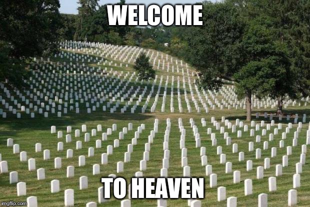 Fallen Soldiers | WELCOME TO HEAVEN | image tagged in fallen soldiers | made w/ Imgflip meme maker