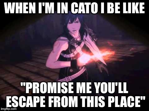 Chrom yes it is | WHEN I'M IN CATO I BE LIKE "PROMISE ME YOU'LL ESCAPE FROM THIS PLACE" | image tagged in chrom yes it is | made w/ Imgflip meme maker