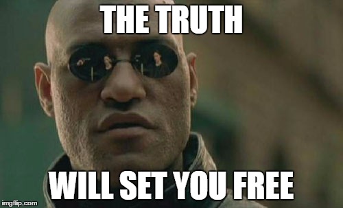 Matrix Morpheus Meme | THE TRUTH WILL SET YOU FREE | image tagged in memes,matrix morpheus | made w/ Imgflip meme maker