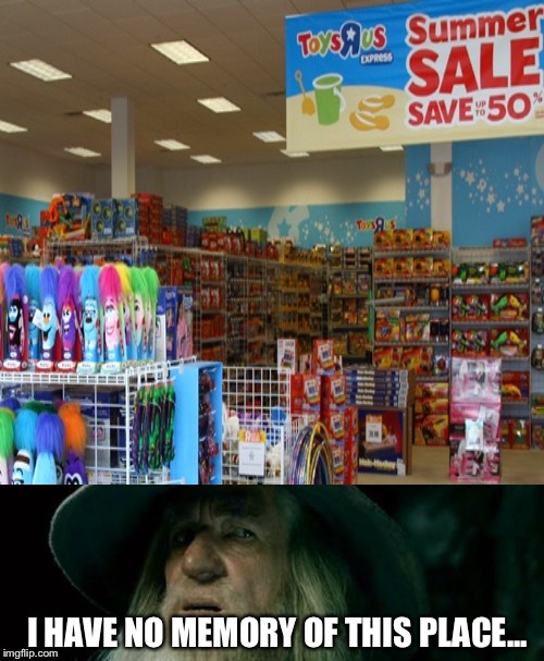 Me in Toys R Us | I HAVE NO MEMORY OF THIS PLACE... | image tagged in memes | made w/ Imgflip meme maker