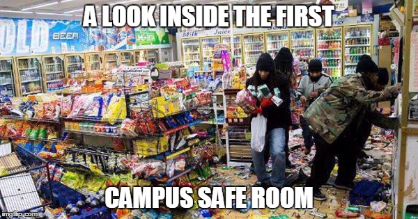 A LOOK INSIDE THE FIRST CAMPUS SAFE ROOM | image tagged in safe rooms | made w/ Imgflip meme maker