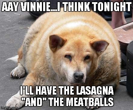 AAY VINNIE...I THINK TONIGHT I'LL HAVE THE LASAGNA "AND" THE MEATBALLS | made w/ Imgflip meme maker