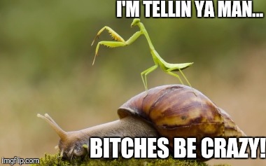 I'M TELLIN YA MAN... B**CHES BE CRAZY! | made w/ Imgflip meme maker