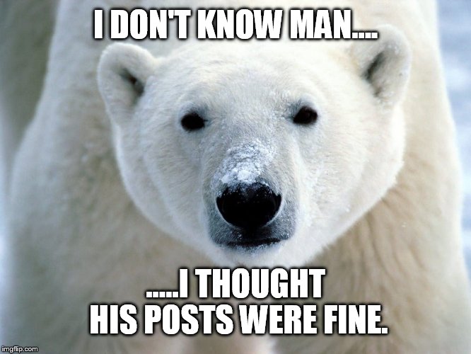 I DON'T KNOW MAN.... .....I THOUGHT HIS POSTS WERE FINE. | made w/ Imgflip meme maker