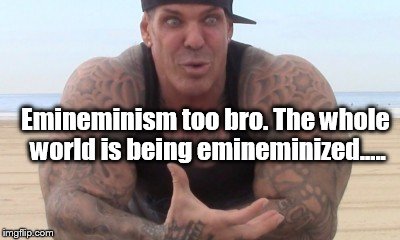 You getting me bro? | Emineminism too bro. The whole world is being emineminized..... | image tagged in funny,memes,bro | made w/ Imgflip meme maker